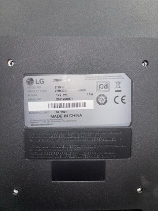 Monitor LG 27 Pulgadas Negro+Cable HDMI