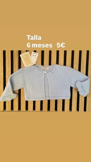 Bolero bebé azul 6 meses unixes  Marca pecesa