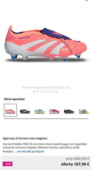 Botas Fútbol Adidas Predator Naranja/Azul