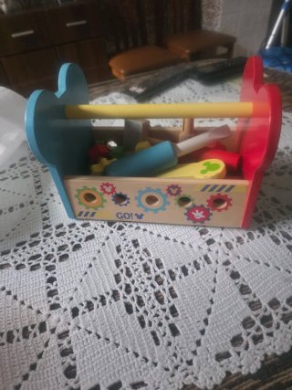 Caja de herramientas de madera de Mickey