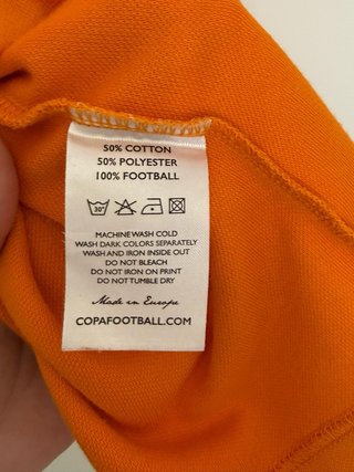 Camiseta Retro Holanda Negra/Naranja