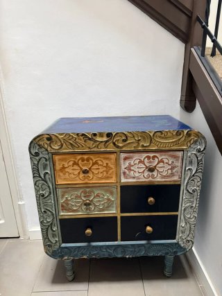 Cómoda Mueble Cajonera Madera Multicolor