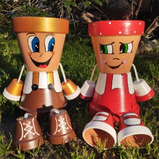 Muñecos decorativos de macetas