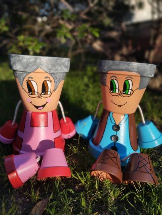 Muñecos decorativos de macetas