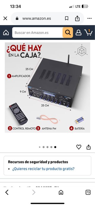 Amplificador Karaoke Pyle PDA63BT Bluetooth
