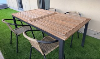 Conjunto mesa y sillas de jardín