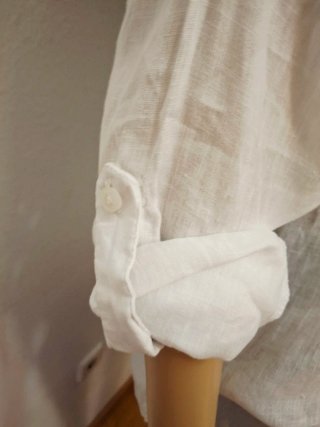 Camisón blanco y azul