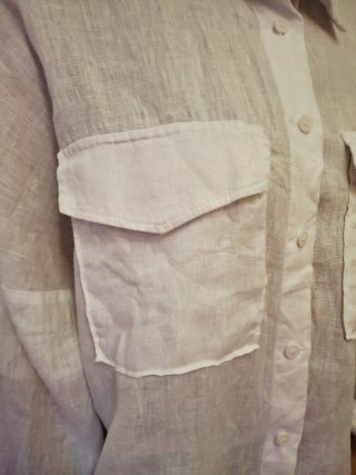 Camisón blanco y azul