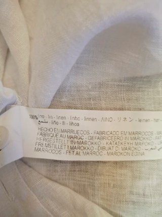 Camisón blanco y azul
