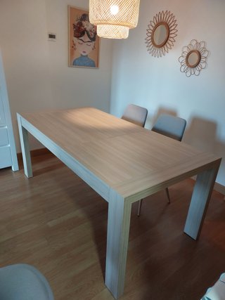 Mesa extensible roble 120-180x90