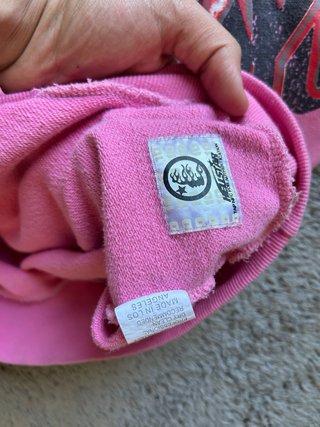 Felpa Hellstar Rosa con Grafica Fiamme
