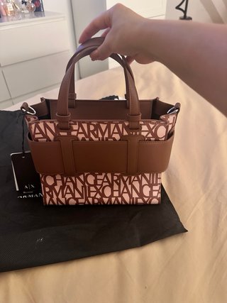 Bolso Armani Exchange Marrón y Rosa