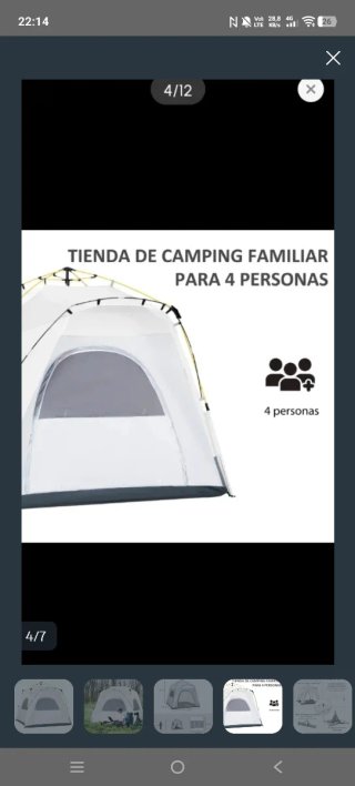 Tienda de campaña familiar 4 personas