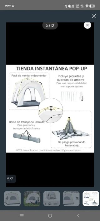 Tienda de campaña familiar 4 personas
