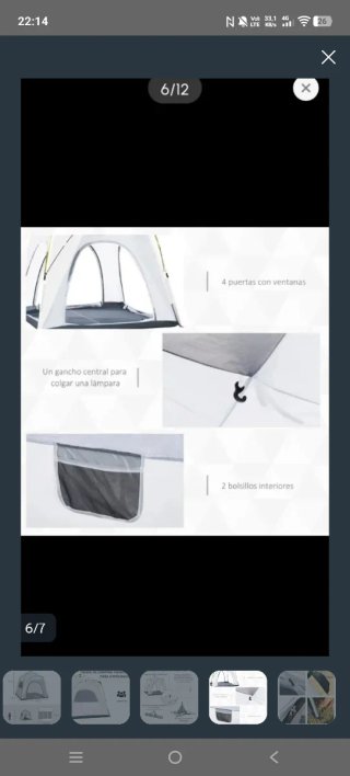 Tienda de campaña familiar 4 personas