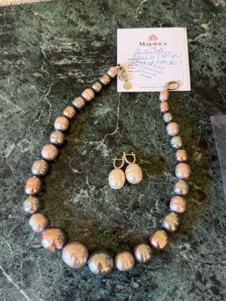 Collar Perlas Majorica Original con pendientes
