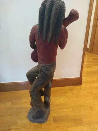 Figura Bob Marley Madera Artesanal 85 cm alto