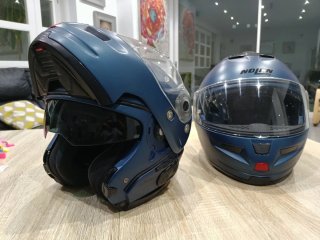 2 Cascos de Moto Integrales Azul Marino