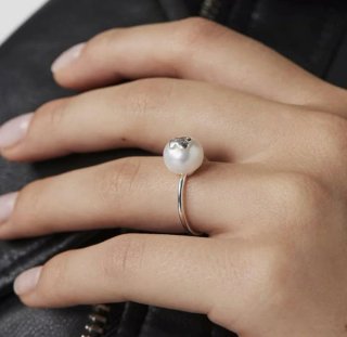 Anillo Tous Plata 925 Perla Oso