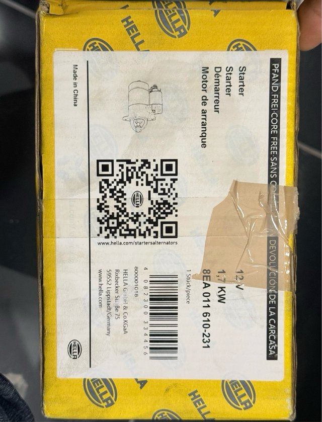 Motor de arranque HELLA 8EA 011 610-231