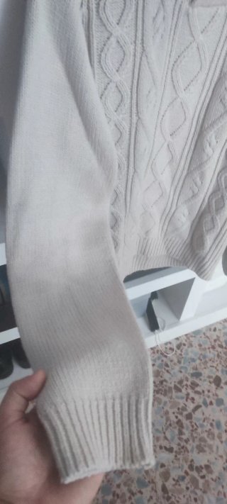 Chaleco de punto beige