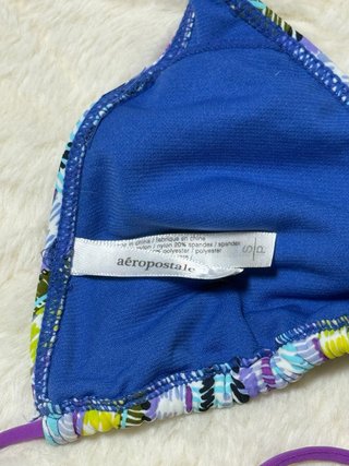Bikini estampado azul y morado