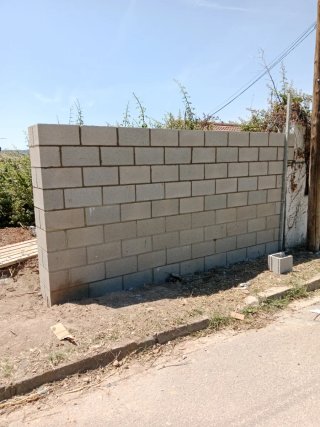 Muro de bloques de hormigón