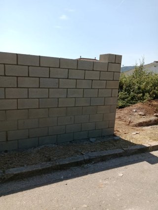 Muro de bloques de hormigón