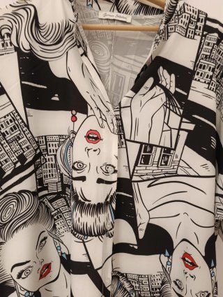 Vestido Camisero Estampado Mujer