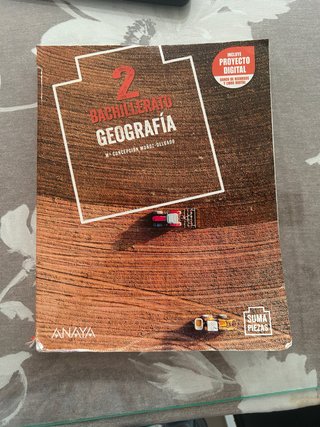 Libro de Geografía para 2º de bach editorial anaya
