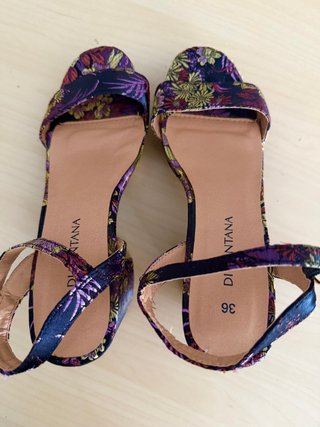 Sandalias tacón plataforma multicolor