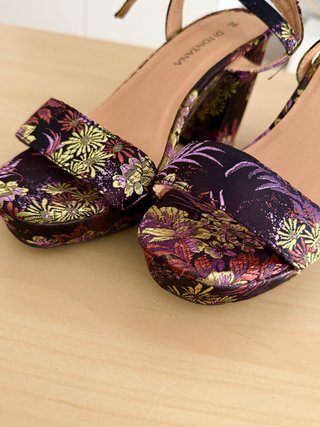 Sandalias tacón plataforma multicolor