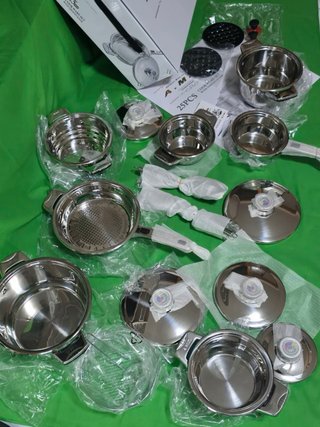 Batteria Pentole A.M.C Acciaio Inox 25 Pezzi