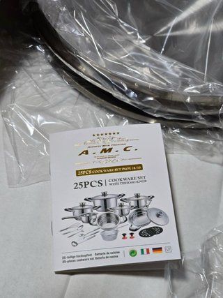 Batteria Pentole A.M.C Acciaio Inox 25 Pezzi