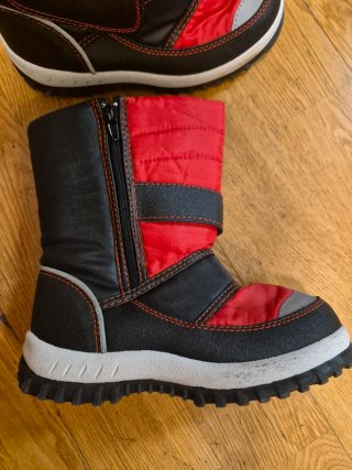 Botas Nieve Infantiles Rojas y Negras