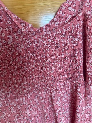 Vestido floral tirantes rosa talla M