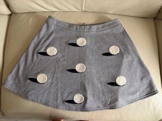 Falda Kling. Algodón Gris Talla M