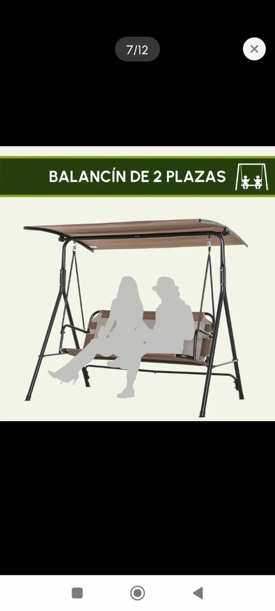 Columpio balancín jardín terraza exterior