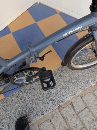 Bicicleta pieghevole Decathlon grigia