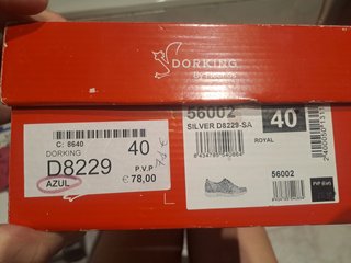 Zapatos Dorking Talla 40 Azul/Plata