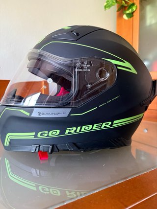 Casco Moto NZI GO RIDER Talla M Negro/Verde