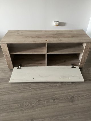 Mesa TV moderna 2 cajones y huecos
