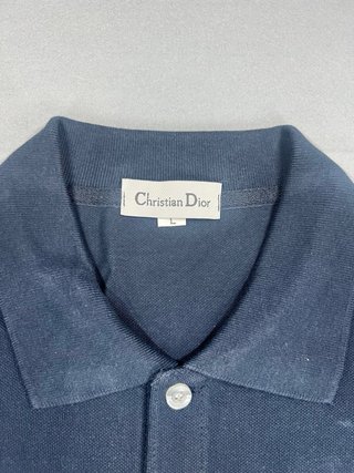 Polo Christian Dior Blu Taglia M