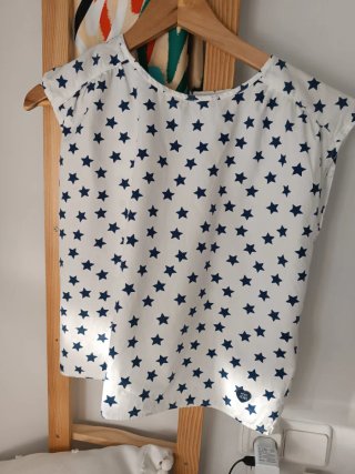 Camisa Pepe Jeans estrellas azul/blanco Talla XS