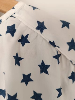 Camisa Pepe Jeans estrellas azul/blanco Talla XS