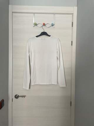 Camiseta Massimo Dutti manga larga blanca