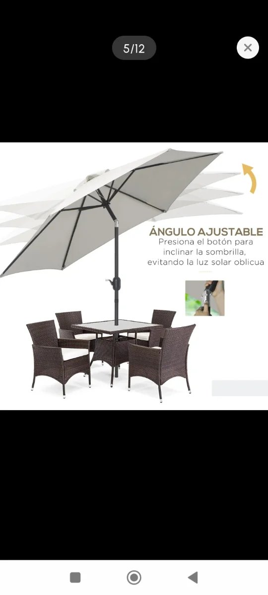 Sombrilla terraza 260x235cm