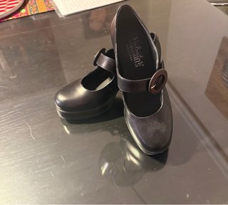 Zapatos Merceditas Tacón y Plataforma Negros
