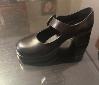 Zapatos Merceditas Tacón y Plataforma Negros
