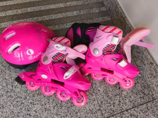 Patines infantiles Seafor SKATING SET rosa T. 31-3